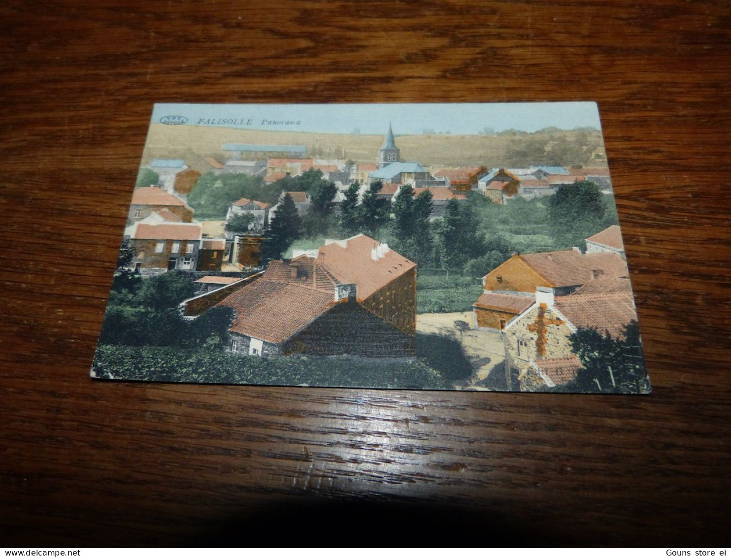 BC17-35  Cpa Sambreville Falisolle panorama carte colorisée