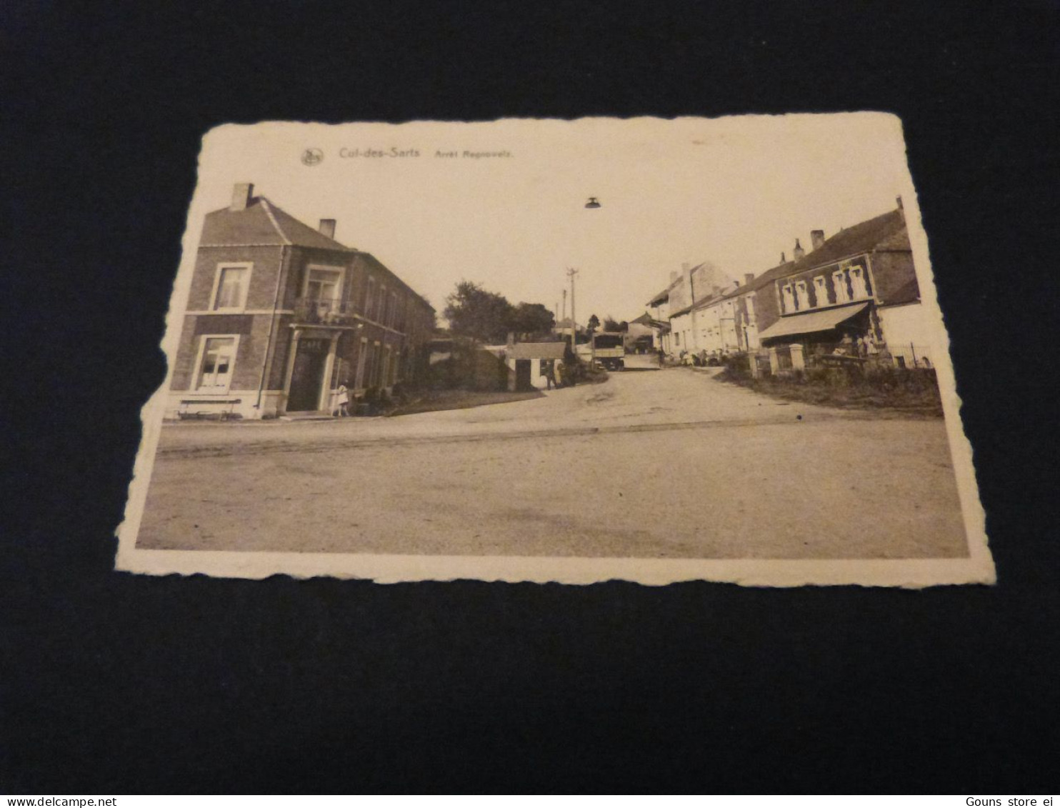 BC30-5 Cpa Cul des Sarts Arrêt Regnowelz café