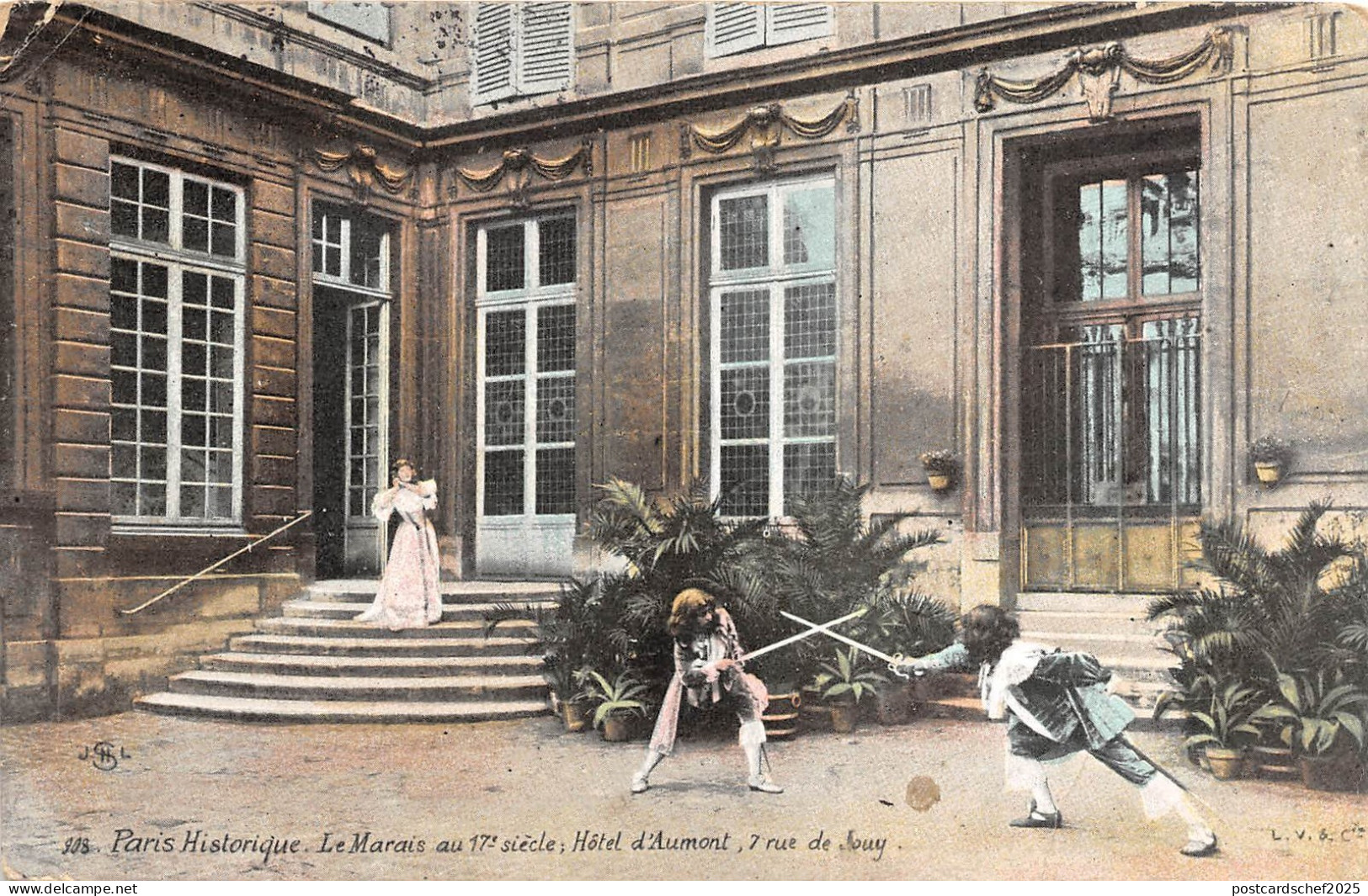 BC60981 Paris Historique Le Marais au 17 Siecle Escrime fencing  france