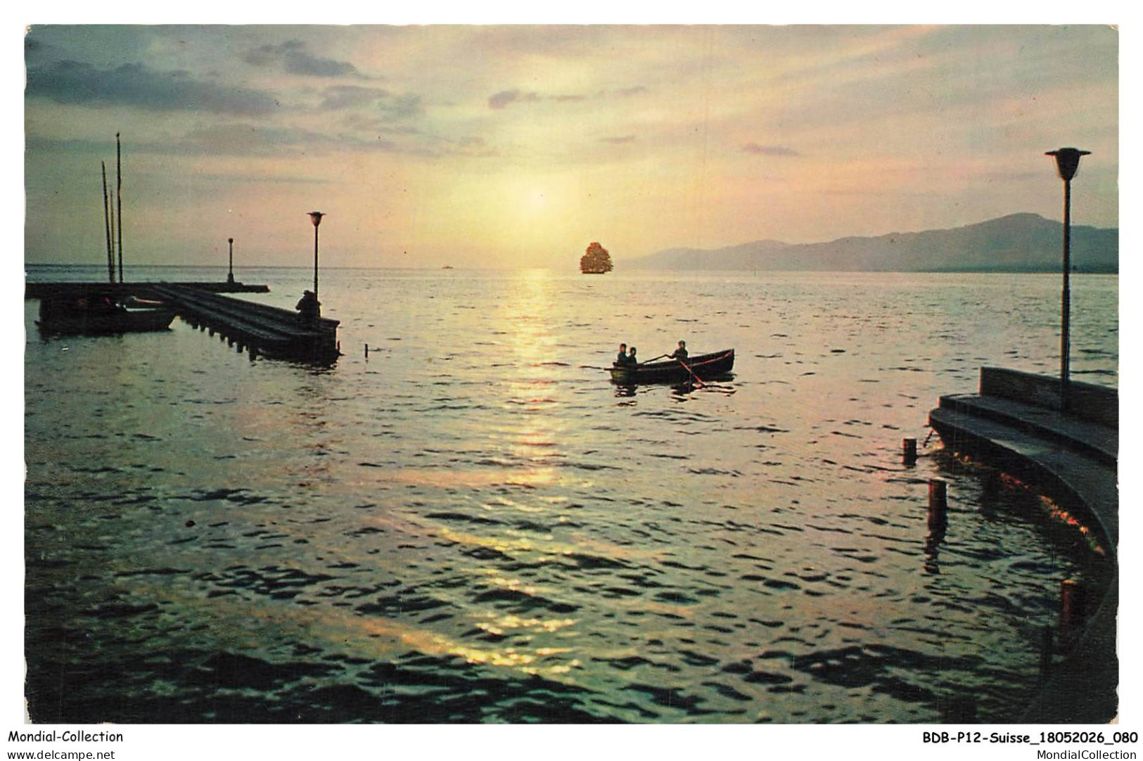 BDBP12-0943-SUISSE - LAC LEMAN - Coucher de soleil