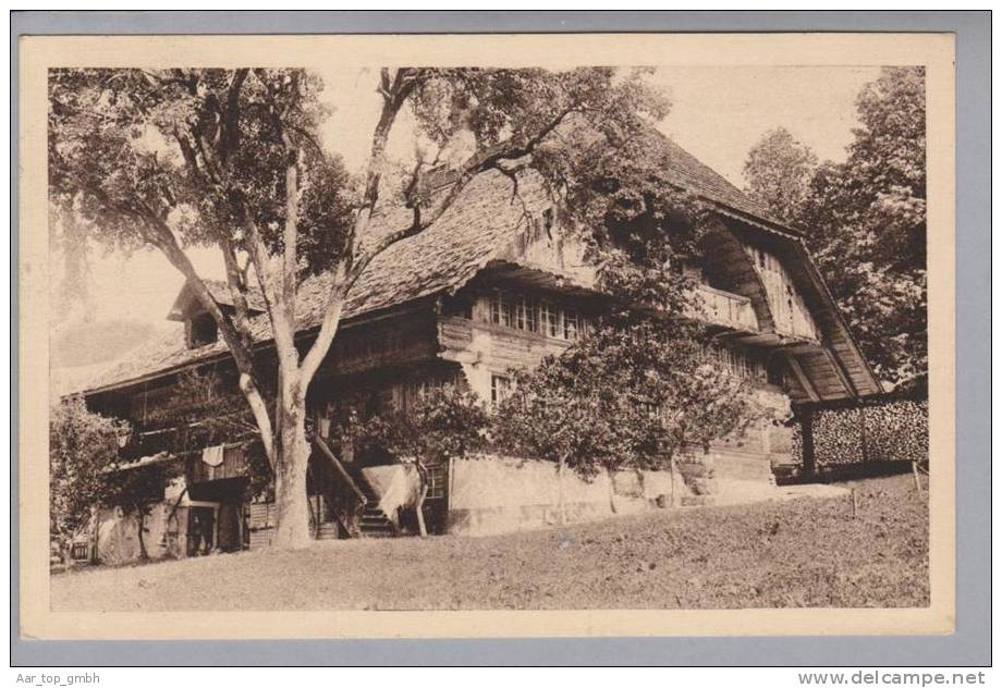 BE Lützelflüh Berner Bauernhaus 1917-11-08 Kupferdruck #9131