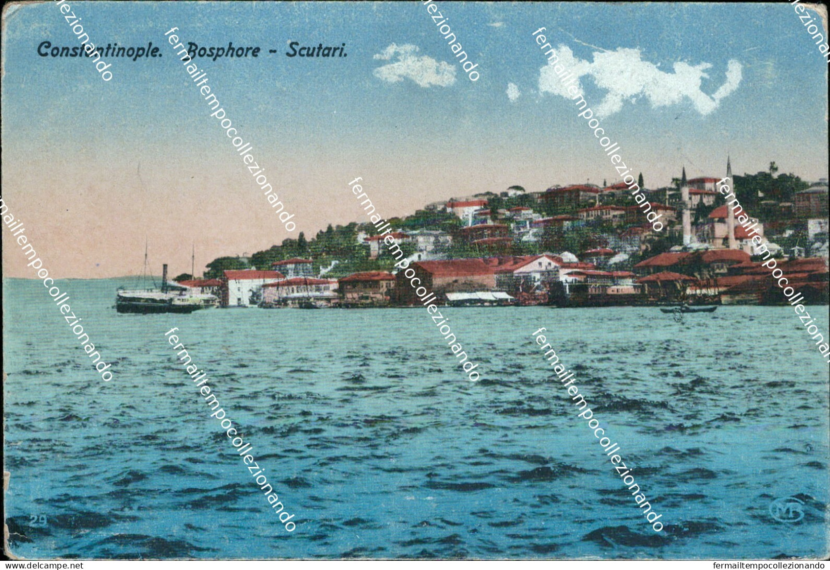 be506 cartolina constantinople bosphore scutari  turchia turkey