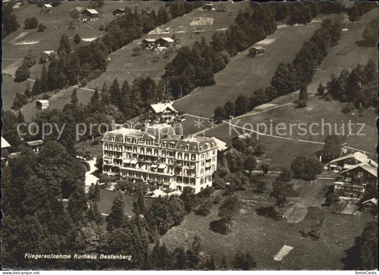 Beatenberg Fliegeraufnahme Kurhaus Beatenberg