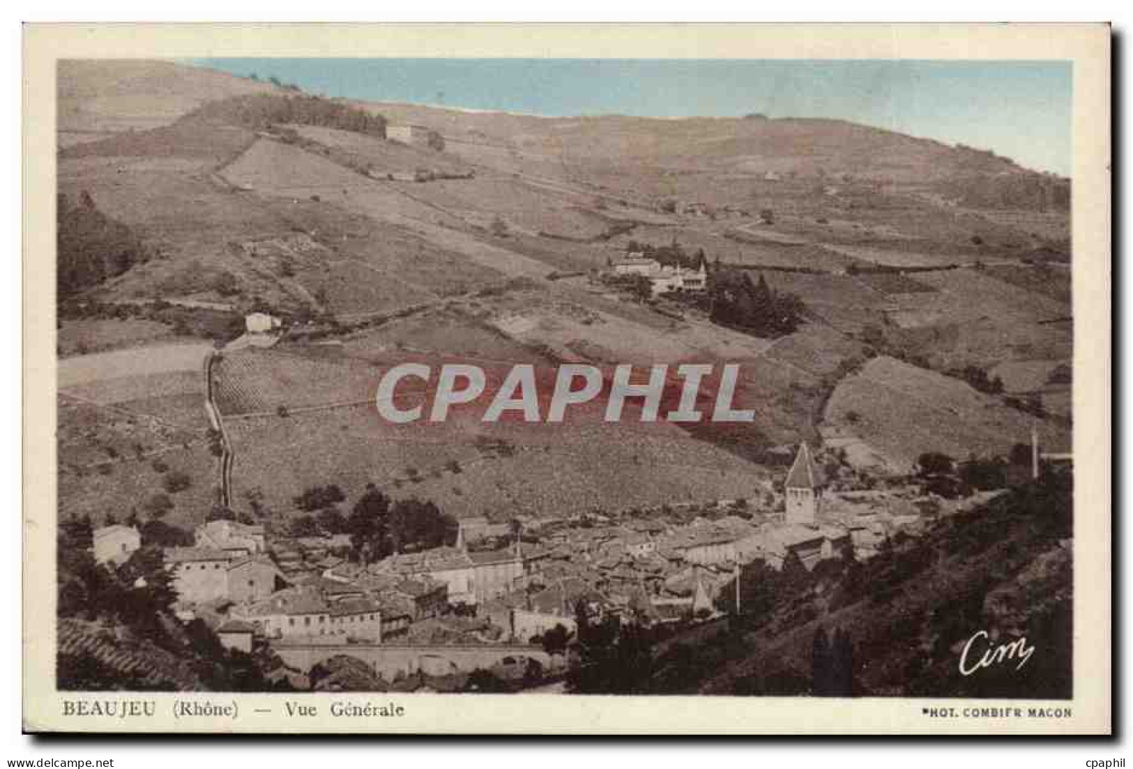 Beaujeu CPA Vue generale
