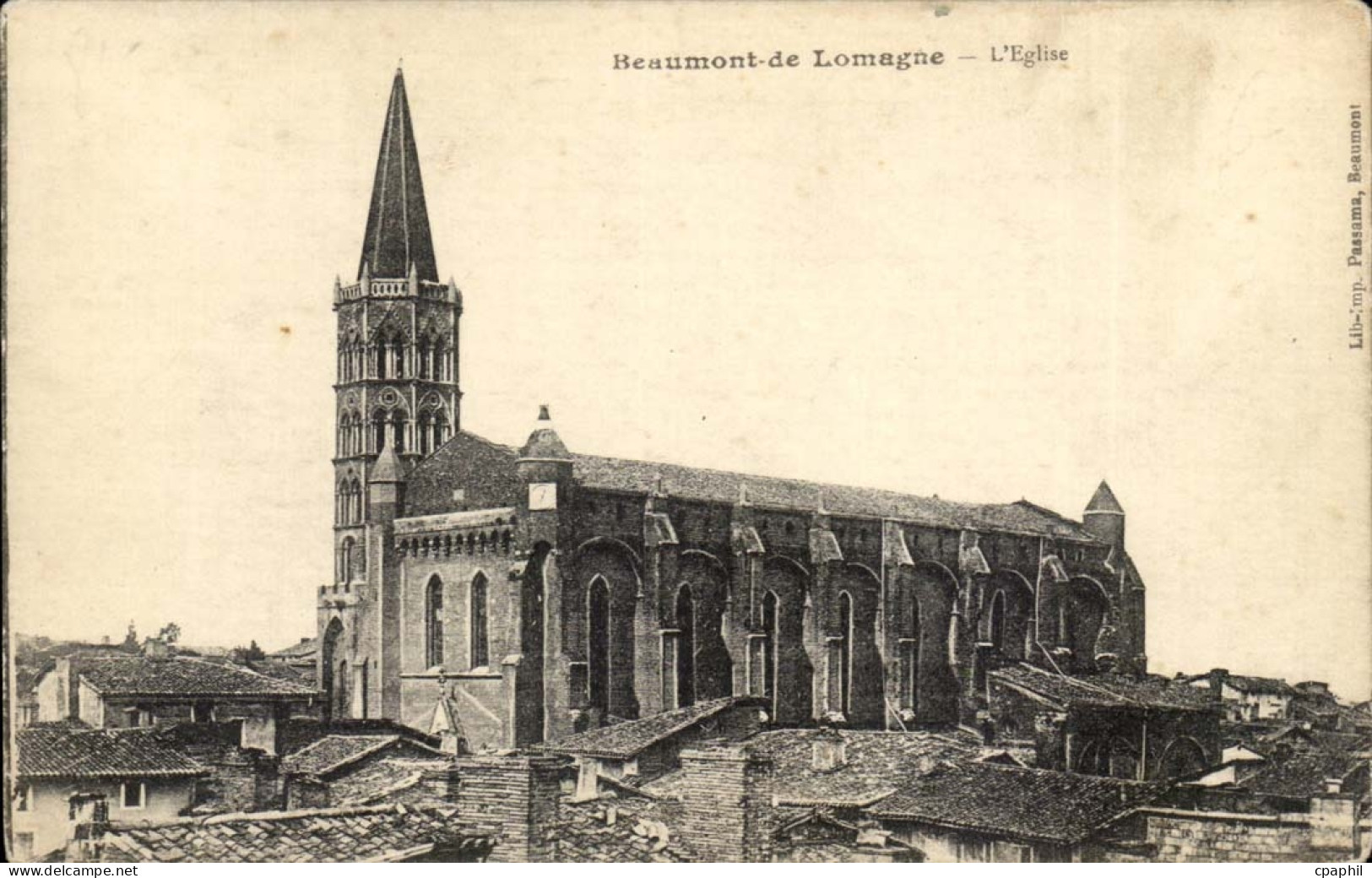 Beaumont de Lomagne CPA L'eglise