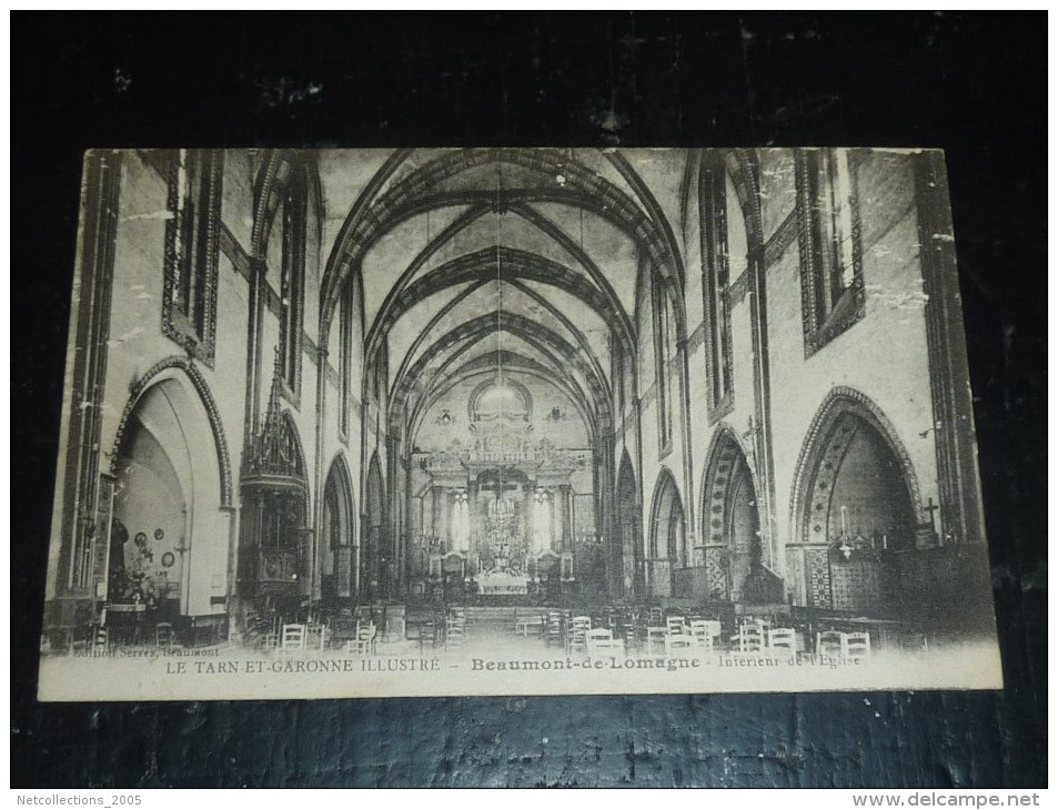 BEAUMONT-DE-LOMAGNE - INTERIEUR DE L'EGLISE - 82 TARN & GARONNE (Q)