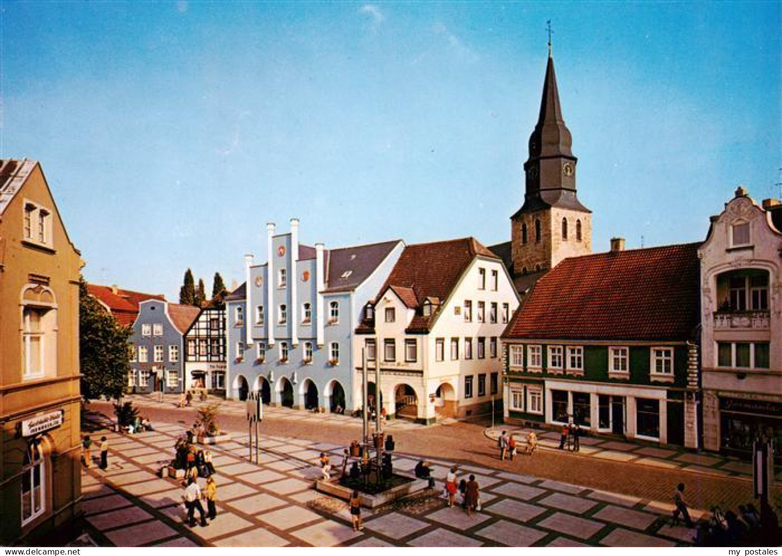Beckum  Westfalen Marktplatz mit Rathaus