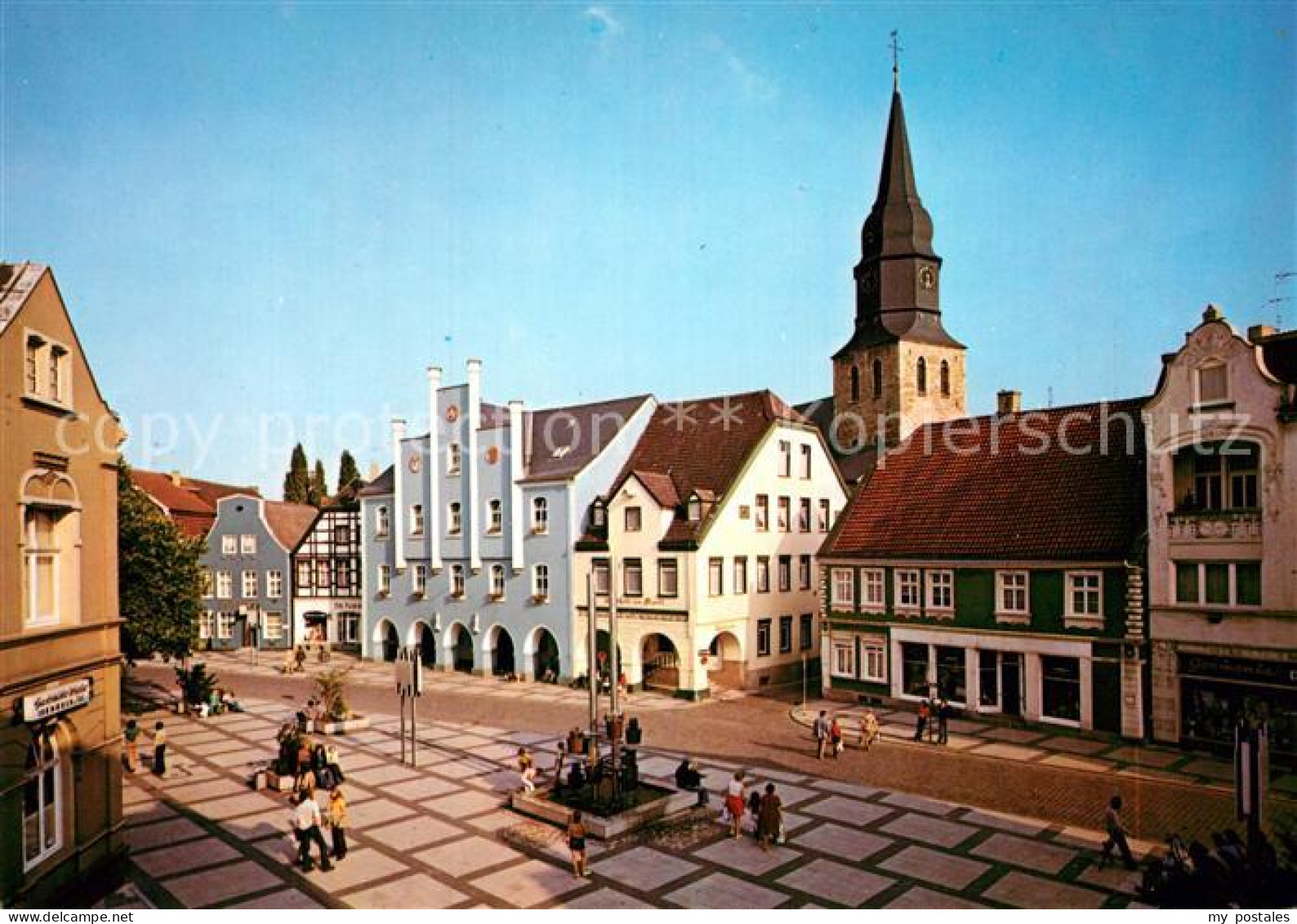 Beckum Westfalen Marktplatz mit Rathaus