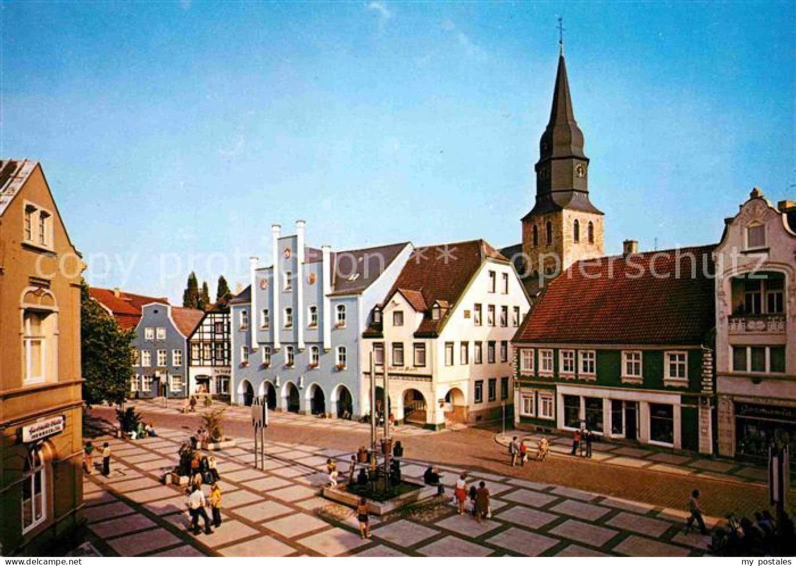 Beckum Westfalen Marktplatz mit Rathaus