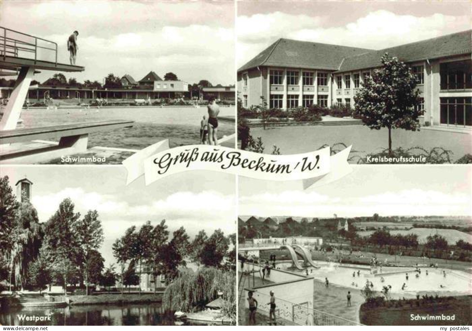 Beckum  Westfalen Schwimmbad Kreisberufsschule Westpark S