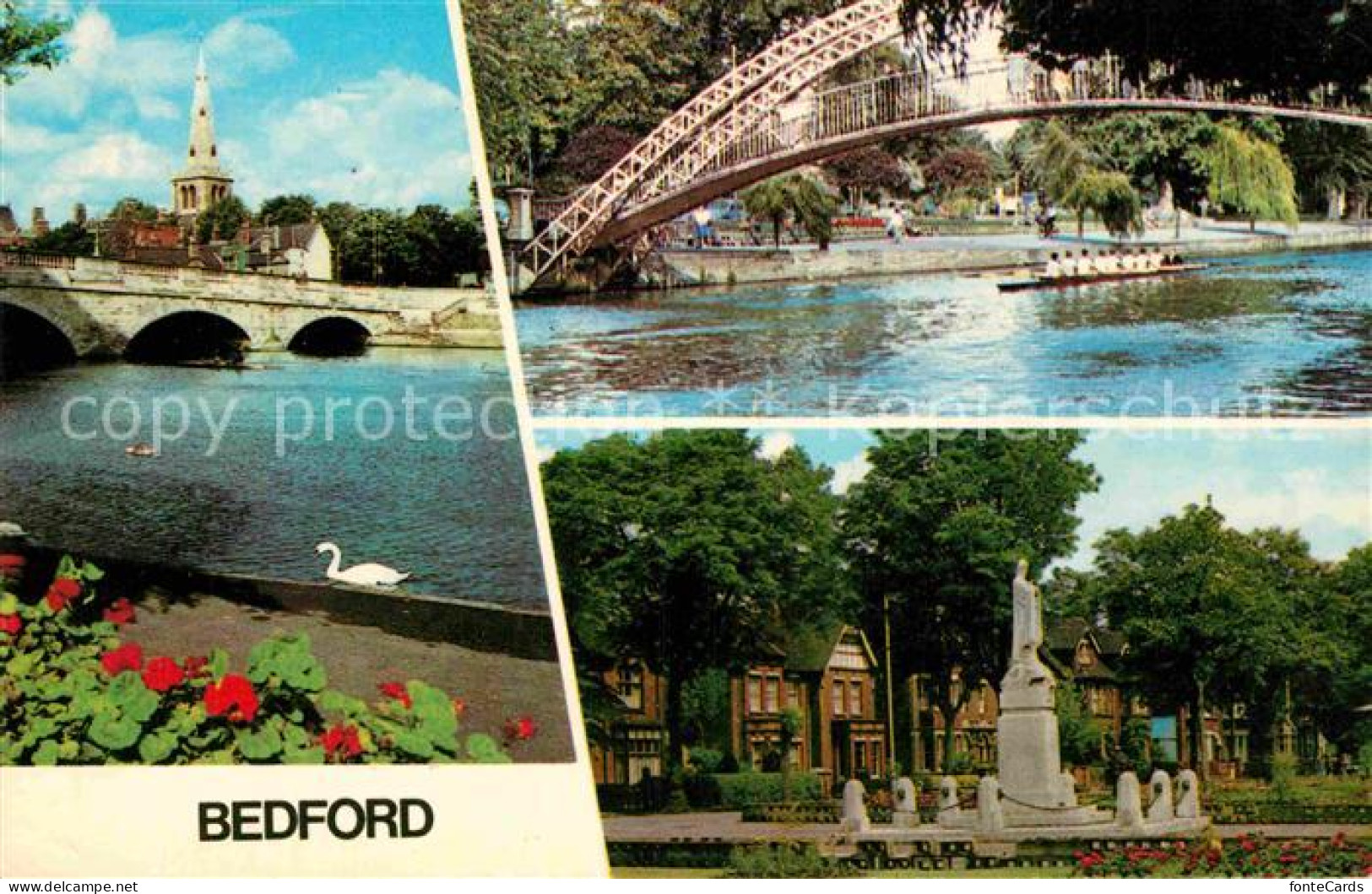 Bedford Bedfordshire Suspendion Bridge War-Memorial