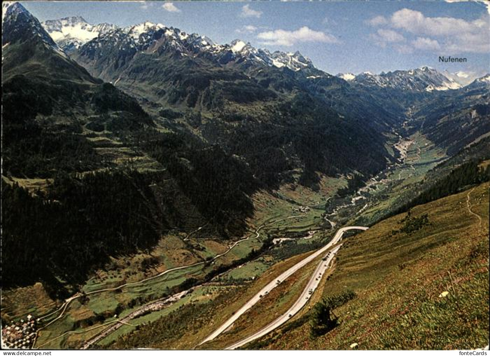 Bedretto Valle Bedretto con strada del San Gottardo