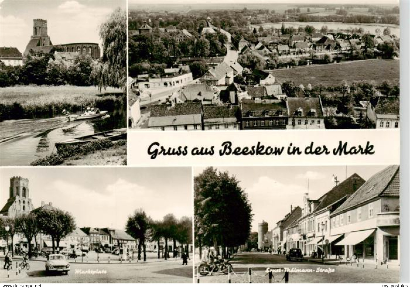 Beeskow Panorama Marktplatz Ernst Thaelmann Strasse