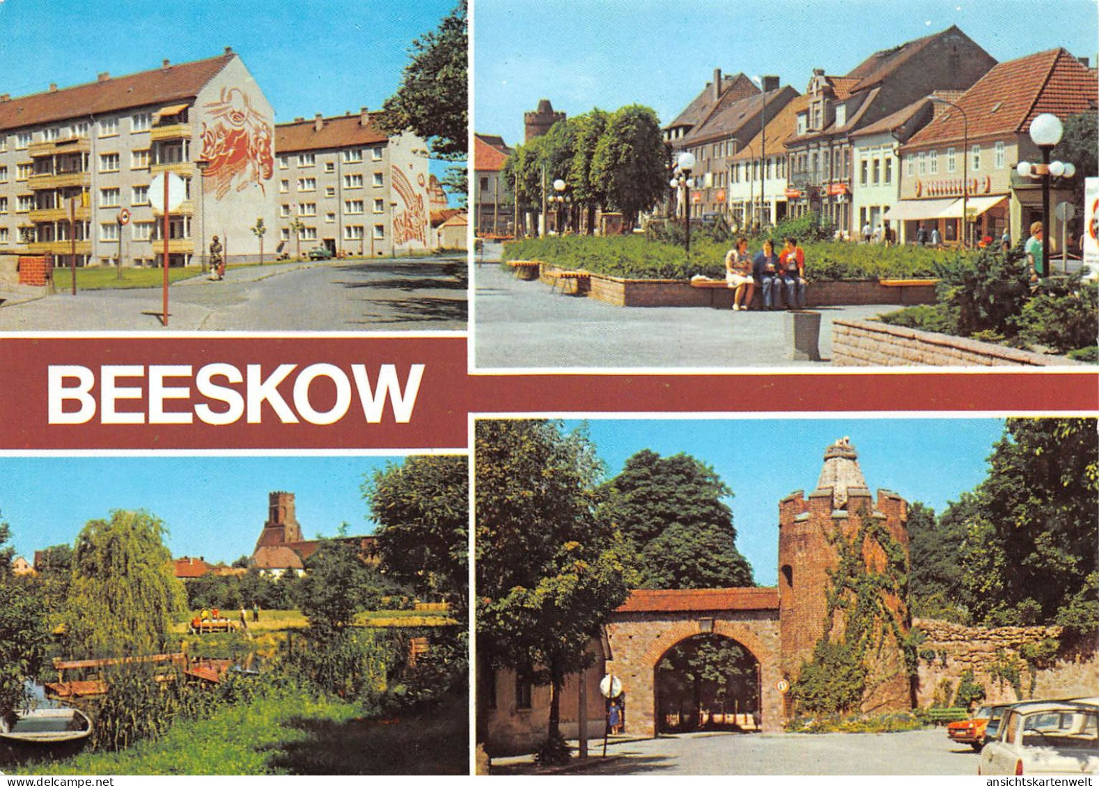 Beeskow Teilansichten Mehrbildkarte ngl #167.941