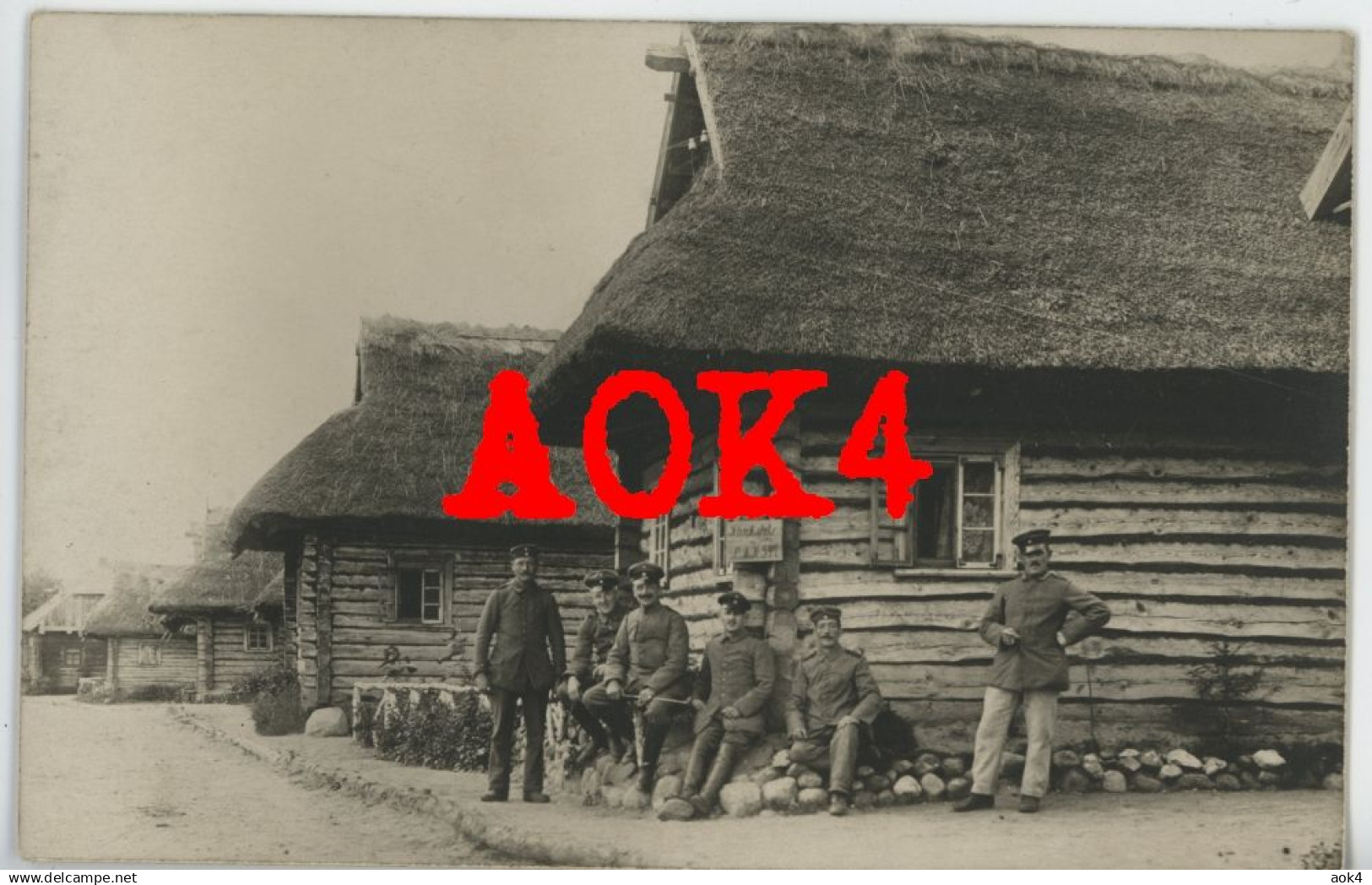 BELARUS Polska 1917 Dorf Ostfront leichte Munitionskolonne 547 Armee Abteilung Scheffer