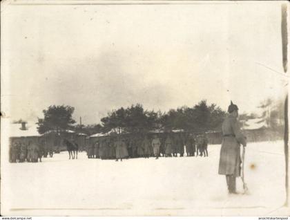 Photo CPA Baranawitschy Baranowitschi Weißrussland, Kaiser Geburtstagsparade