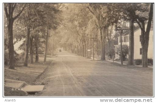 Belfast ME Maine, Church Street View c1900s/10s Vintage Real Photo Postcard