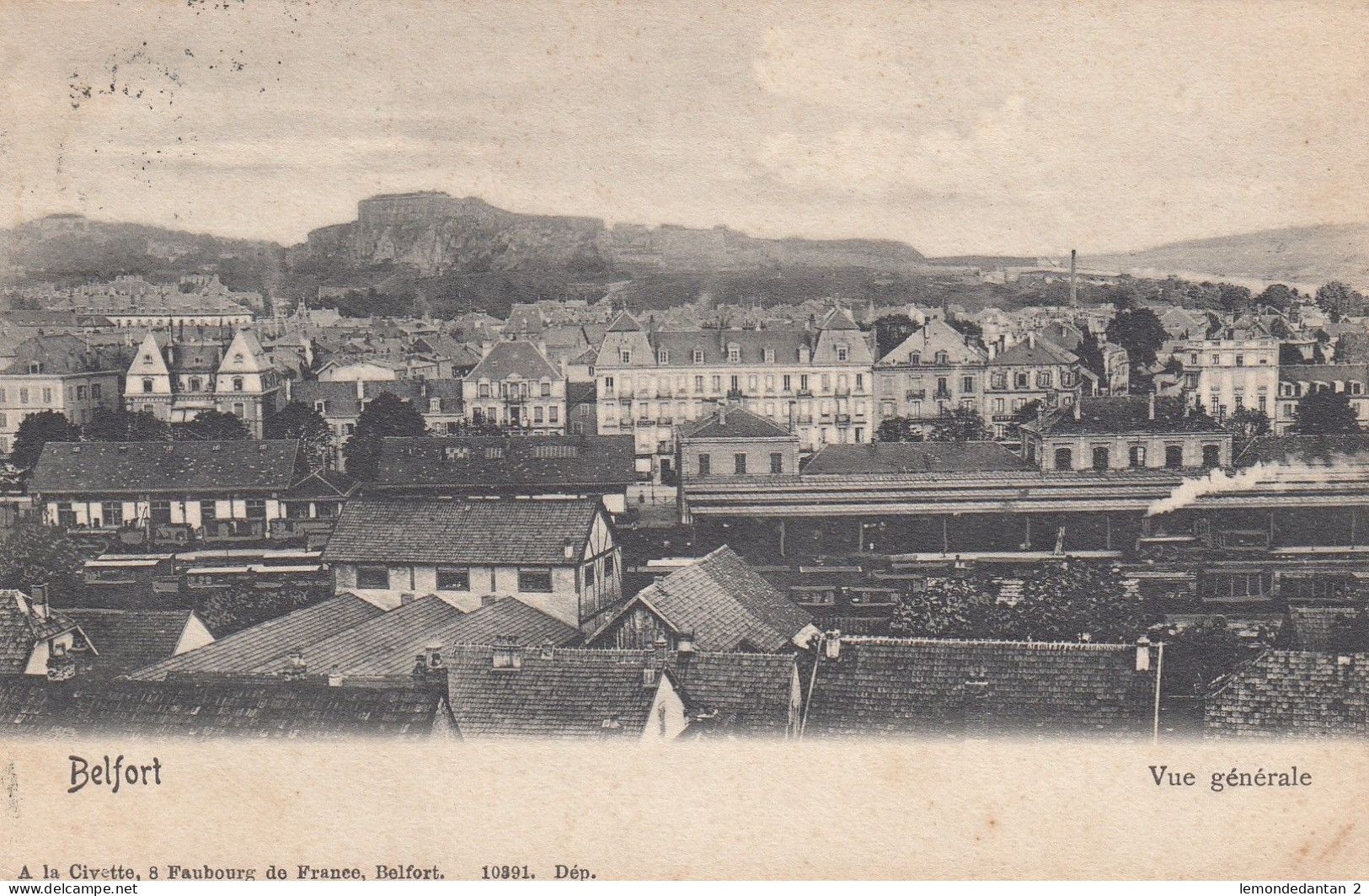 Belfort - Vue générale - gare, train
