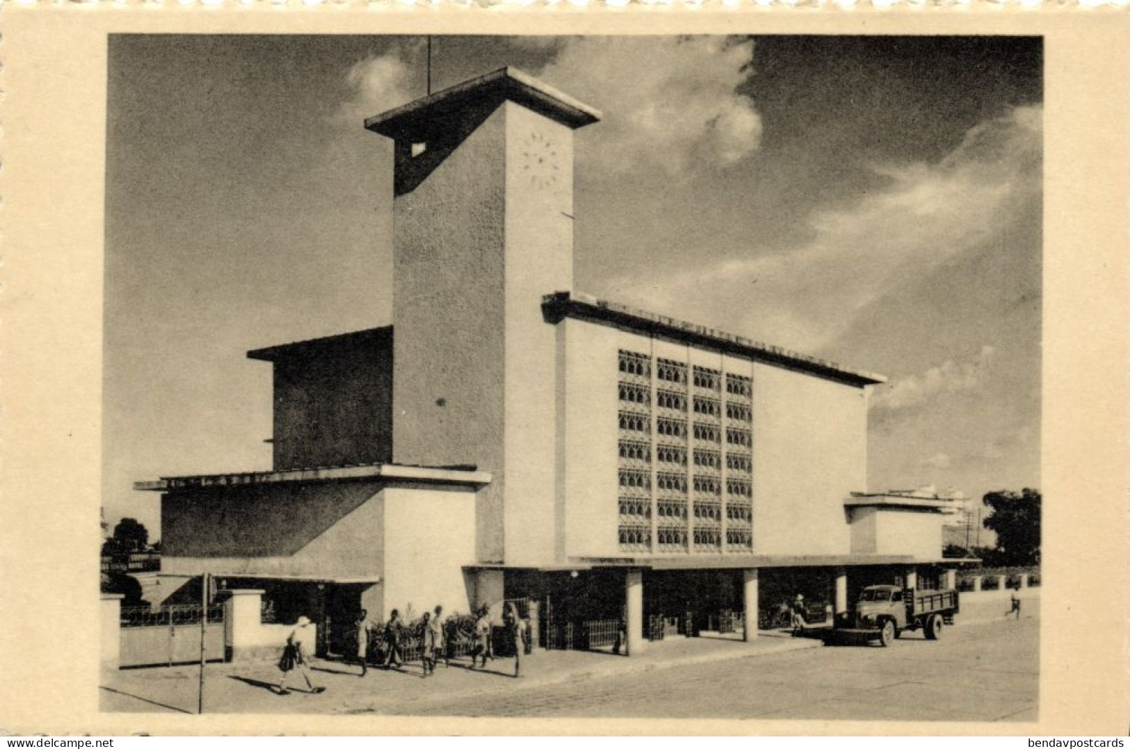 belgian congo, LEOPOLDVILLE KINSHASA, Railway Station (1950s) Postcard