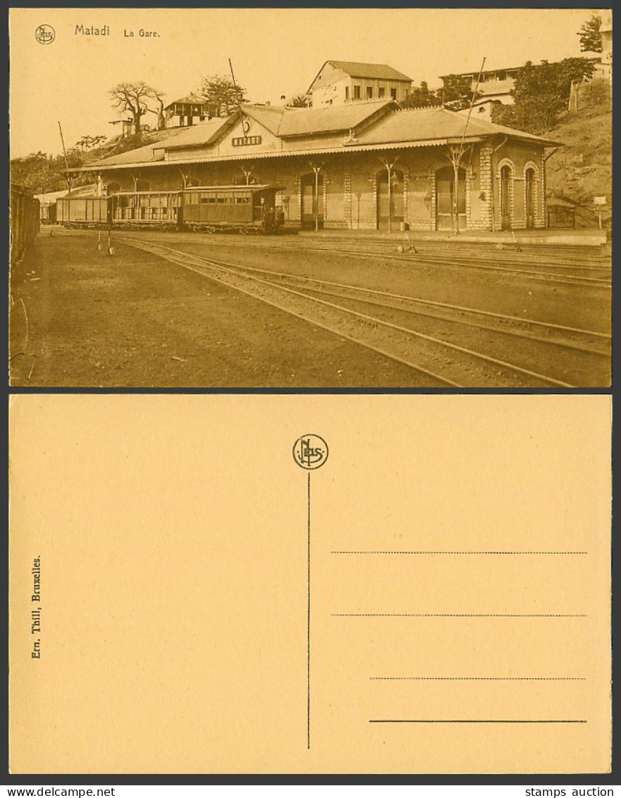 Belgian Congo Old Postcard Matadi, La Gare The Railway Station Railroads & Train