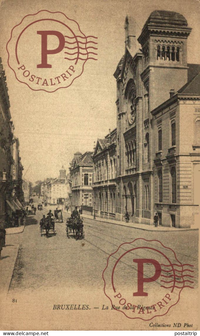 BELGICA. BELGIEN / BELGIUM. BRUSELAS BRUXELLES. LA RUE DE LA REGENCE