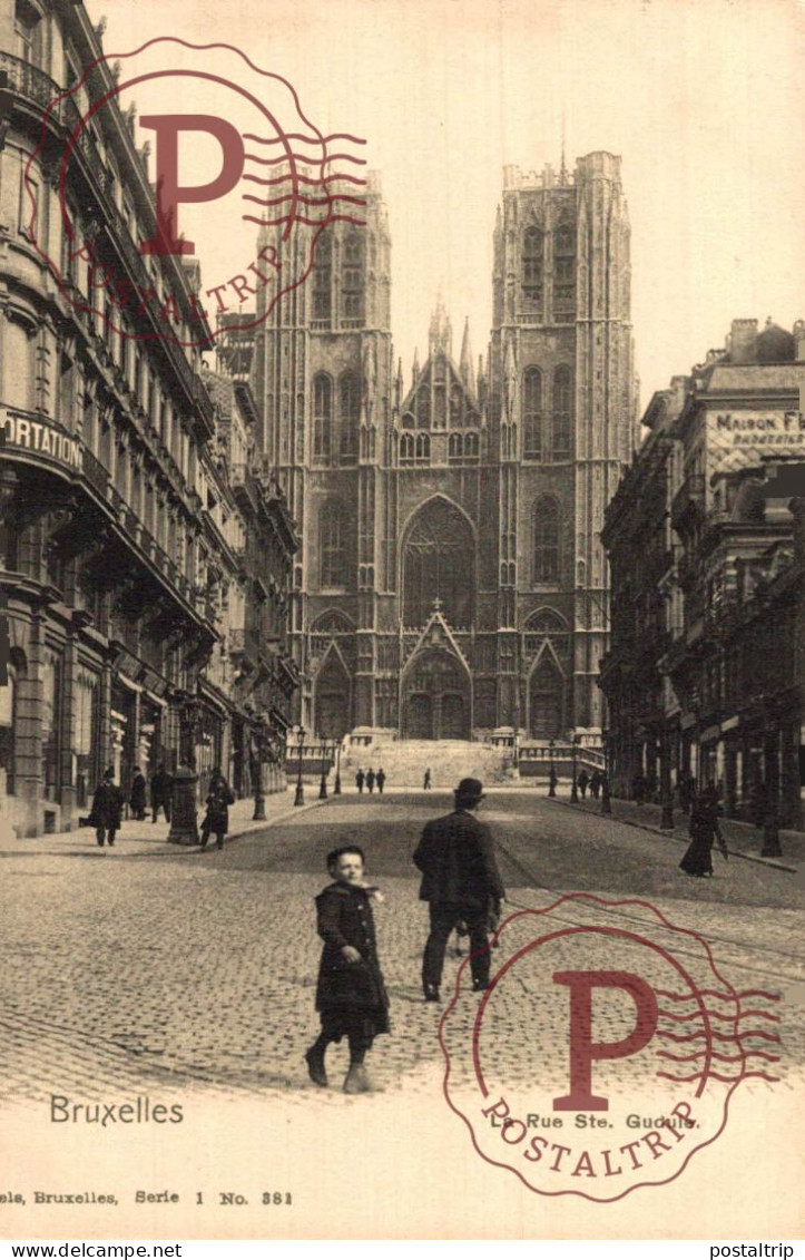 BELGICA. BELGIEN / BELGIUM. BRUSELAS BRUXELLES. LA RUE STE. GUDULE