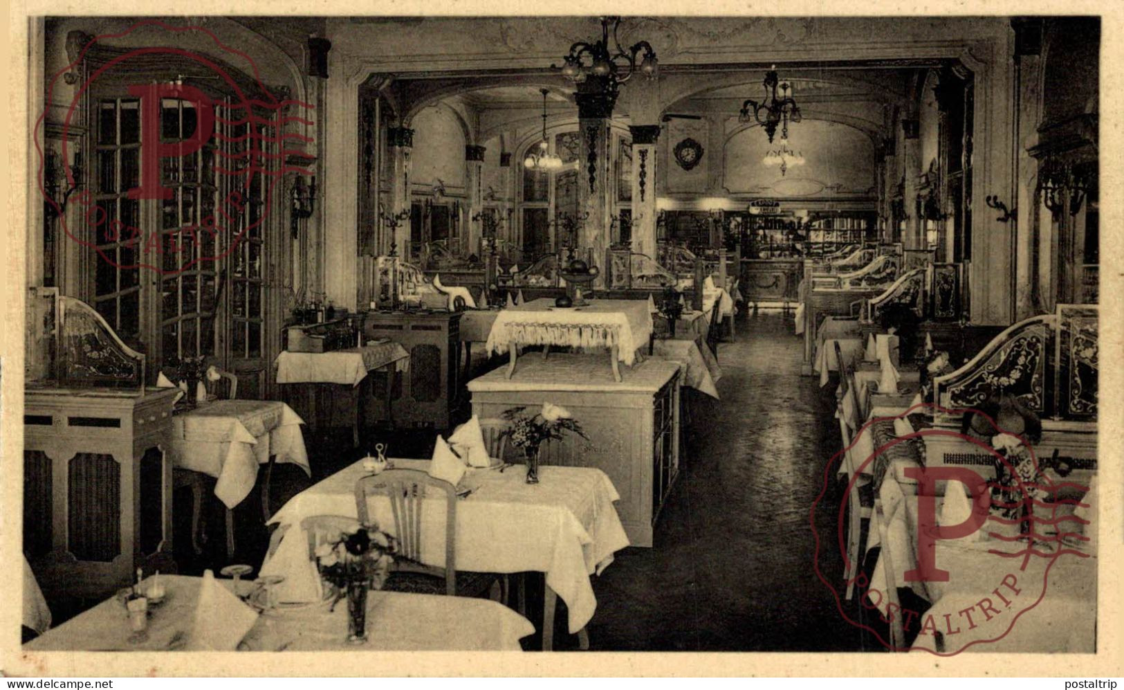 BELGICA. Belgien / Belgium. BRUXELLES. CECIL HOTEL. RESTAURANT DE L'HOTEL. ENTREE UNIQUE.