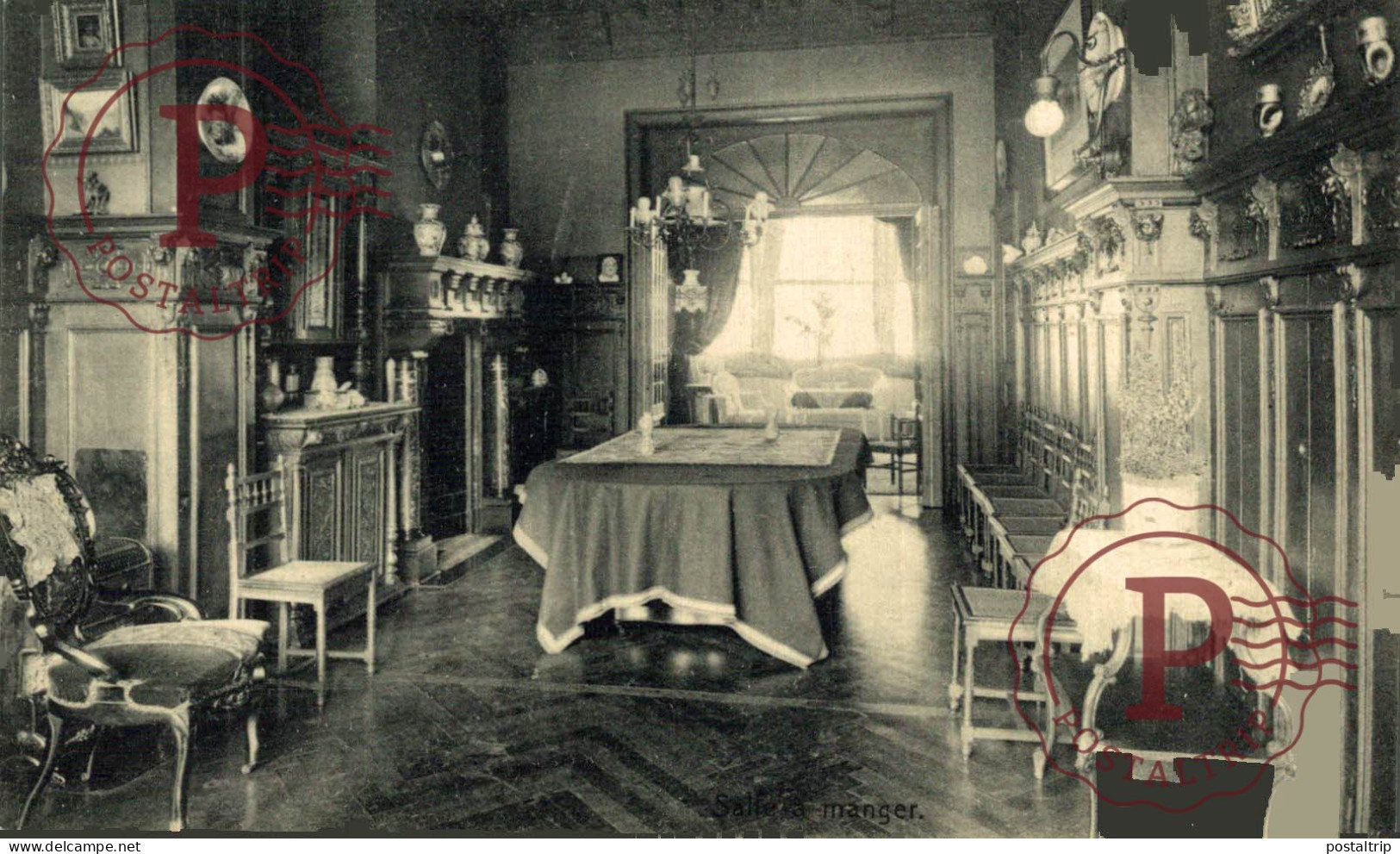 BELGICA. Belgien / Belgium. Bruxelles : Pensionnat protestant de jeunes filles / Salle à manger