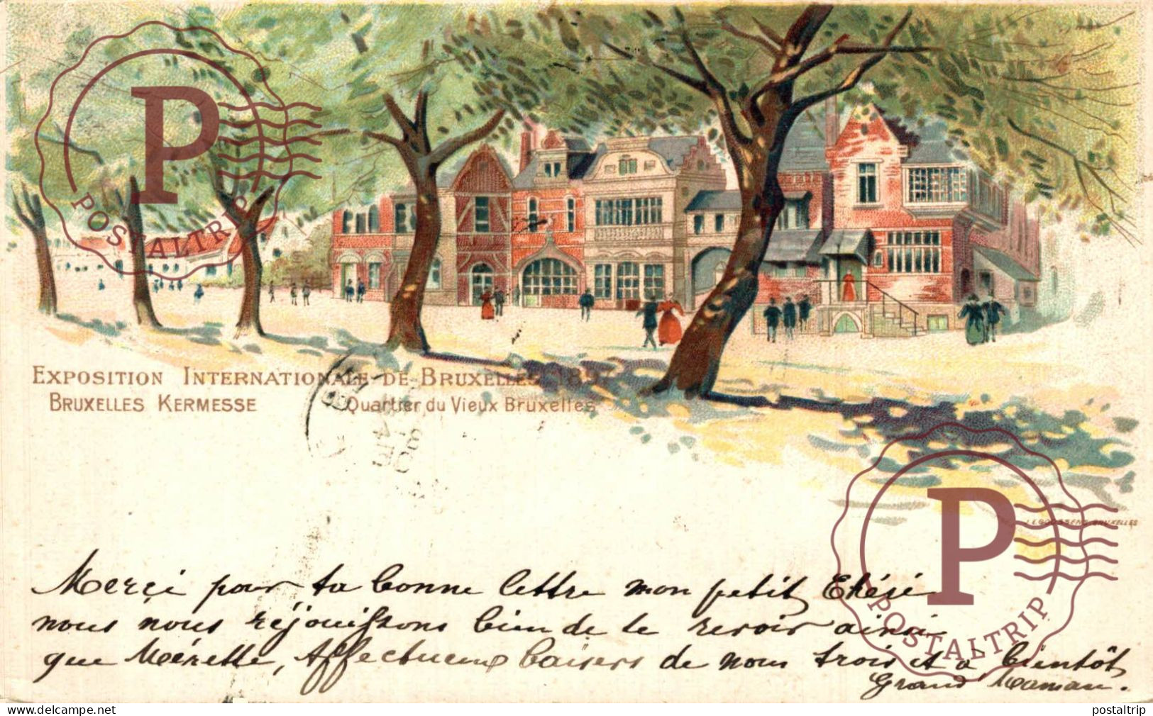 BELGICA. Belgien / Belgium. Exposition Internationale de Bruxelles 1897 - Quartier de Vieux Bruxelles. KERMESSE