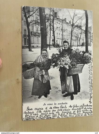 Bruxelles   Petits métiers  Les marchandes de fleurs  Edit Nels Série 17 n°49