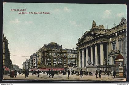 AK Brüssel / Bruxelles, La Bourse et le Boulevard Anspach