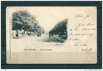 BRUXELLES: Avenue Louise, gelopen postkaart 1900 (GA17877)
