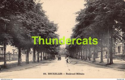 CPA BRUXELLES BOULEVARD MILITAIRE