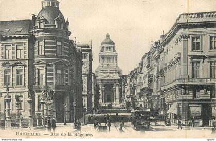 CPA Bruxelles Rue de la Regence Tramway