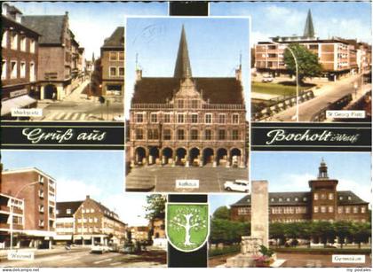 Bocholt Westfalen Bocholt Marktplatz Schule Rathaus x 1967