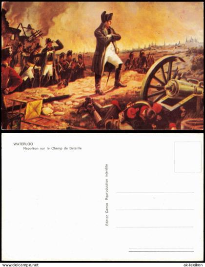 Waterloo Waterlô Napoléon sur le Champ de Bataille (Künstlerkarte) 1980