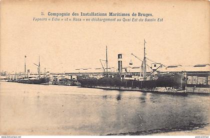 België - BRUGGE (W. Vl.) Stoomboten Edie en Rosa - Maritiem Installatiebedrijf - Compagnie des Installations Maritimes
