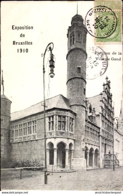 CPA Brüssel Brüssel, Ausstellung 1910, Pavillon der Stadt Gent