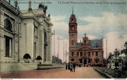 CPA Brüssel, Weltausstellung 1910, Pavillon der Stadt Brüssel, Grand Palais