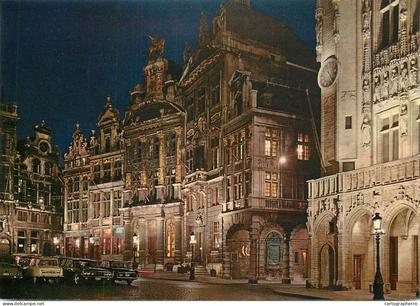 A5177 Belgium Bruxelles Grand'Place vue partielle nocturne