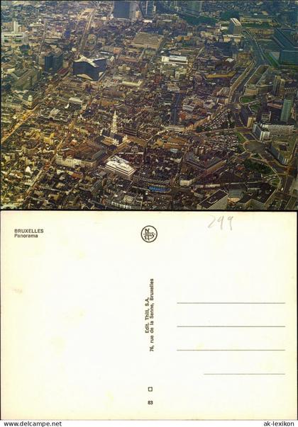 Brüssel Bruxelles Luftbild Stadt-Panorama vom Flugzeug aus 1975