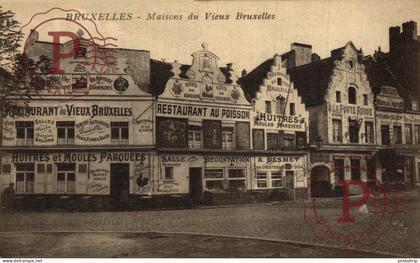 rare Belgique - BRUXELLES - Maisons du Vieux Bruxelles - Restaurant BRUSSEL BRUXELLES belgique BELGIE