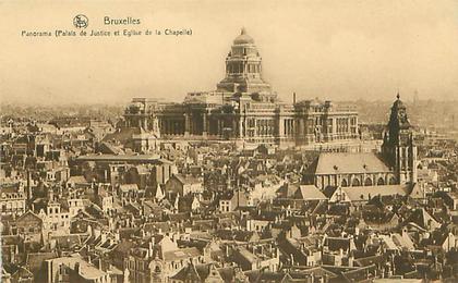 BRUXELLES - Panorama (Palais de Justice et Eglise de la  (Ern. Thill, Bruxelles)