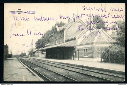 CPA - Carte Postale - Belgique - Haren ( Nord ) - La Gare (CP23779OK)