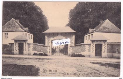 Bonlez ( Chaumont-Gistoux). L'entrée de l'avenue du château. ( Baron Louis de Verreycken). 1913