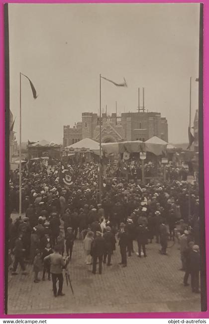 Carte Photo Warneton Eglise Plaine de la Lys Carte Postale Belgique Hainaut Rare Comines Komen Waasten Flandern Ypern