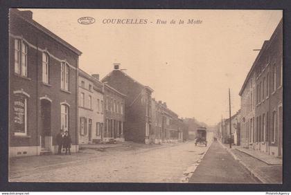 Vintage Postcard Belgium Courcelles Motte Street 1929