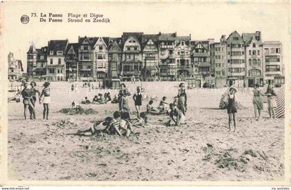 LA PANNE  De Panne Belgie Plage et Digue