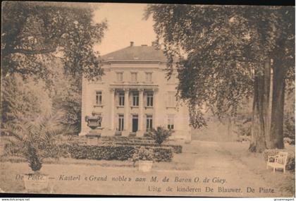 DE PINTE         KASTEEL. GRAND NOBLE  AAN M.DE BARON O.DE GIEY