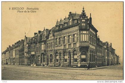 Eeklo :  Statieplein -  Place de la gare   ( geschreven met zegel )